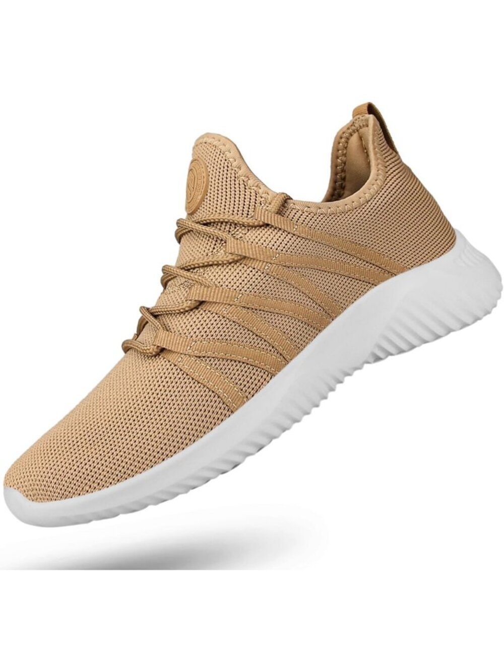 Men's Khaki Breathable Lightweight Comfortable Fashion Slip On Running Sneaker